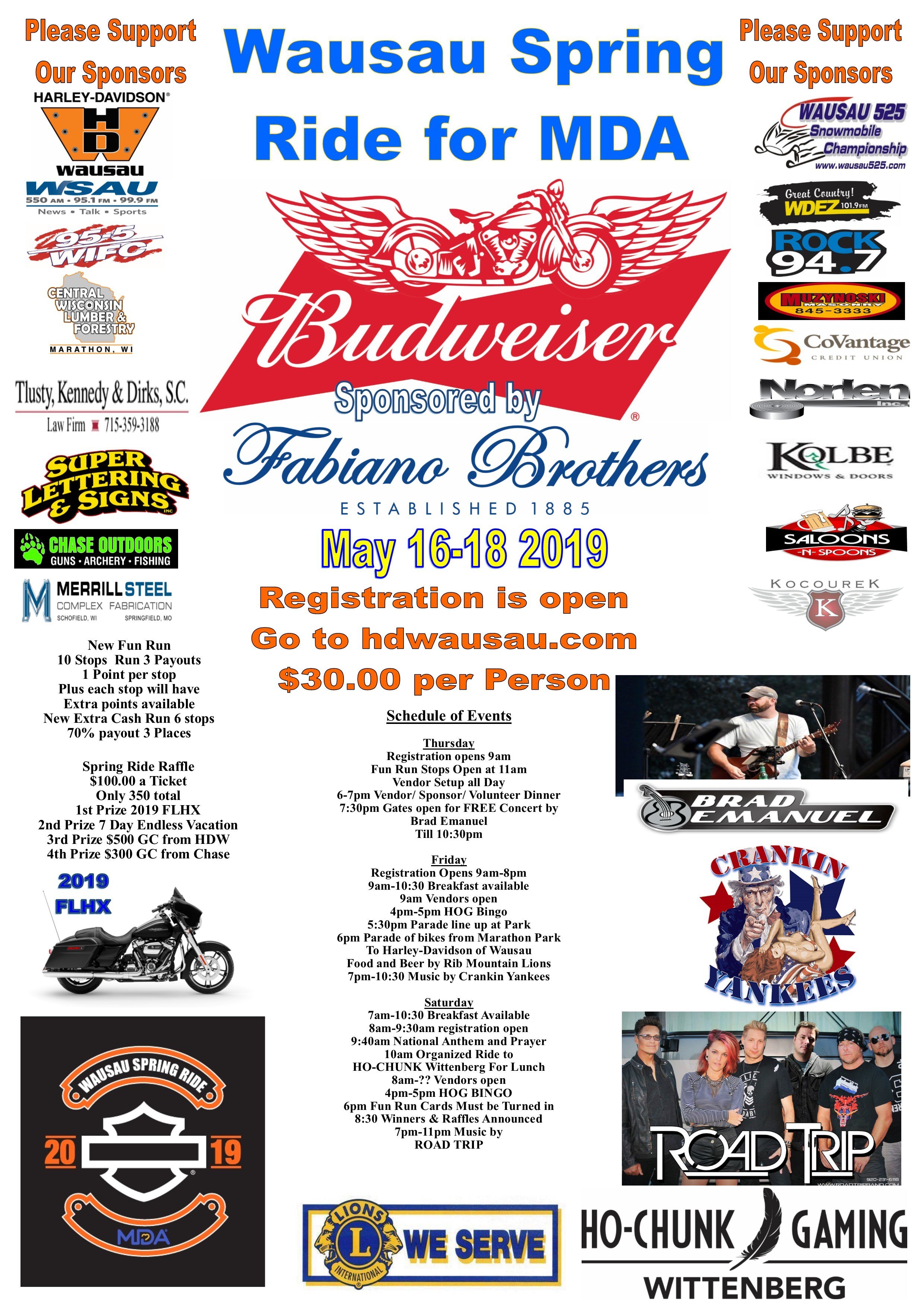 MDA Charity Ride Bull Falls HarleyDavidson of Wausau